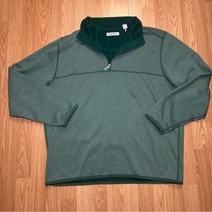 Tommy Bahama Mens Green Pine Sport Blitz Half Zip Sweatshirt Size XL Sweater EUC